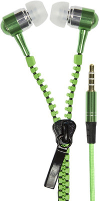 

Zeztee Earphones Zipper Headphone(Green, In the Ear)