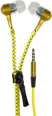 

Zeztee Earphones Zipper Headphone(Yellow, In the Ear)