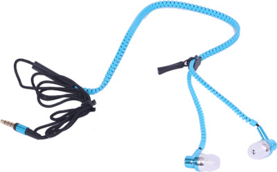 

Sonilex Premium Metal Design Stylish Zipper Headphone(Blue, In the Ear)
