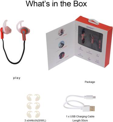 JOOMBOX PLAY-RED Earphones Wireless bluetooth Headphones