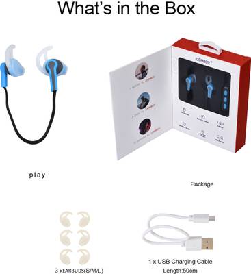 JOOMBOX PLAY-BLUE Earphones Wireless bluetooth Headphones