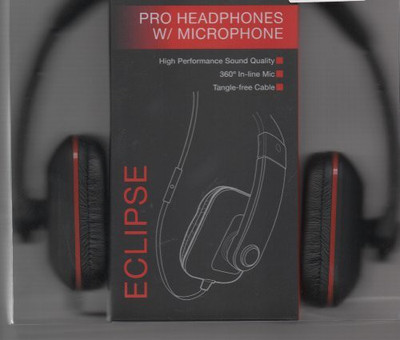 

Sharper Image Thr Pro Headphones W/ Microphone -Eclipse Headphone(Black)