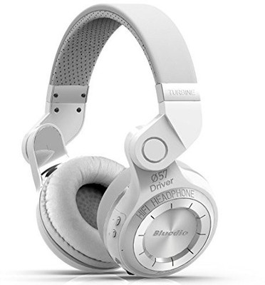 

Bluedio Bluetooth 4.1 Wireless Water Resistant Headset T2 (Turbine 2) Bluetooth Stereo Headphones With Mic Headphone(White)