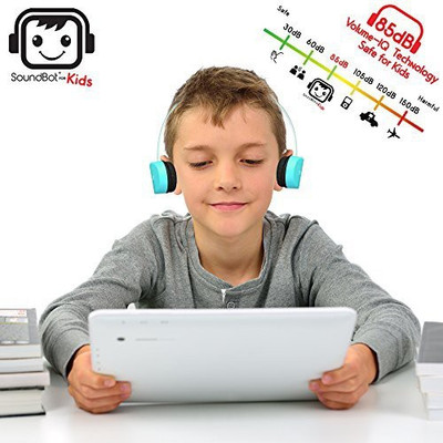 

Soundbot For Kids Sb272 Volume-Iq Technology 85Db Safe For Kids Bluetooth V4.1 Headphone Wireless Headset For Music Streaming & Hands Headphone(Light Blue)