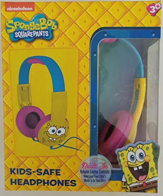 

Nickelodeon Spongebob Squarepants Headphones Kid Safe Headphone Volume Limiter Headphone(Multicolor)