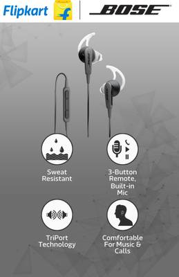 Bose SoundSport In Ear for Samsung/Android Devices Wired Headphones (Black, In the Ear) 