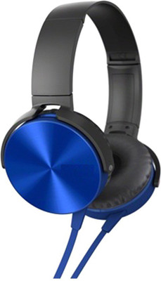 

A Connect Z MDR-XB450-Headst Good Sound-816 Wired Headset with Mic(Blue, Over the Ear)