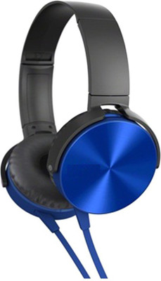 A Connect Z MDR-XB450-Stylish Amazing Headphn -224 Headphone(Blue, Over the Ear)