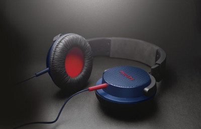 PHILIPS Dj Headphone High Power Bass Headset Authentic Blue Wired without Mic Headset(Black, On the Ear)