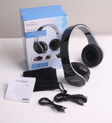 

Beyution New @ Black Color Smart Stereo Hi-Fi Wireless Bluetooth Headphone---For All Tablet Mid, Smart Cell Phone And All Tooth Device---With Headphone(Black)