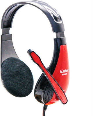 

Enter Headphone with Mic EH-95 Headphone(Red, On the Ear)