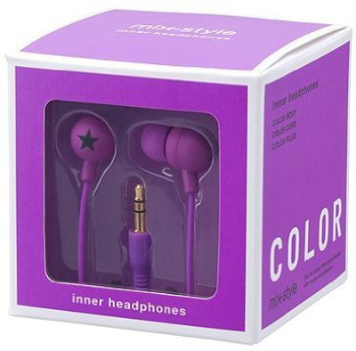 Mixstyle Inner Headphones Stars Purple * Black Mix-260341 Mixstyle Inner Headphones Stars * Black Mix-260341 Headphone(Purple)