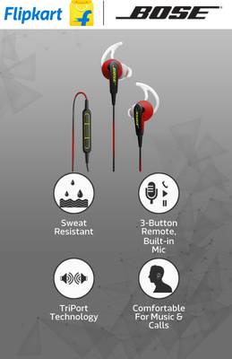 Bose SoundSport In Ear for Apple Devices Wired Headphones (Red, In the Ear) 
