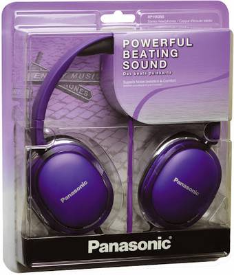 Panasonic RP-HX350E Wired Headphones (Violet, Over the Ear) 