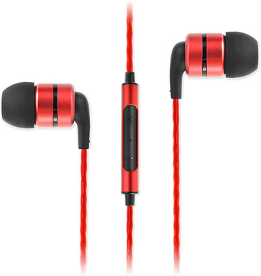

SoundMagic E80S Headphone(Black Red, In the Ear)