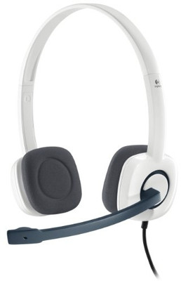 Logitech H150 Wired Headset with Mic(White, On the Ear)