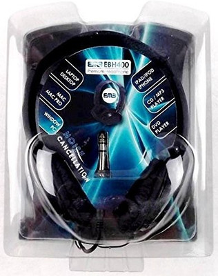 

Emb Ebh400 Premium Adjustable Headphone With Noise Cancellation Headphone(Black)