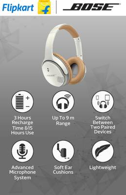Bose SoundLink Around Ear II Wireless bluetooth Headphones (White, Over the Ear) 