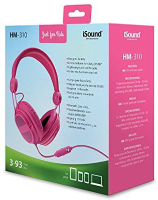

Isound Dghp-5538 Kid Friendly Headphones With Mic And Music Volume Headphone(Pink)