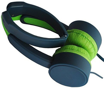 

Maxrock Folding Kidzsafe Over-Head Headphones With Mic Adjustable Headbands 3.5Mm Universial Jack (Deep ) Headphone(Green)