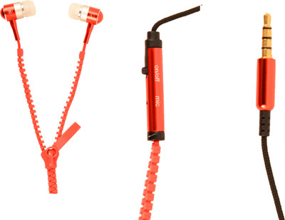 

Amaze US ZipperD-04-Red Headphone(Red, In the Ear)
