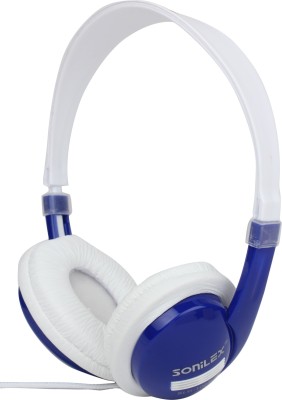 SOniLEX SLG-1003HP Wired without Mic Headset(White, Blue, On the Ear)