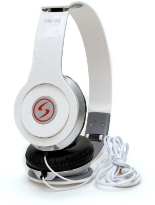 Signature VM-46 Wired without Mic Headset(White, On the Ear)