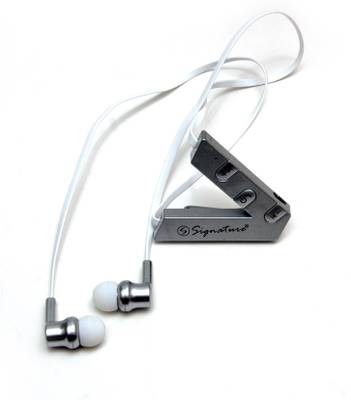 Signature VMB5 Stereo Dynamic Headphone Wireless bluetooth Headphones (Grey, In the Ear) 