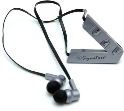 Signature VMB5 Stereo Dynamic Headphone Wireless bluetooth Headphones (Grey, In the Ear) 