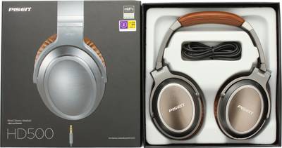 PISEN HD500 Stereo Dynamic Headphone Wired Headphones (Brown, Over the Ear) 