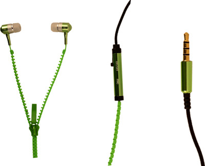 

Amaze US ZipperD-04-Green Headphone(Green, In the Ear)
