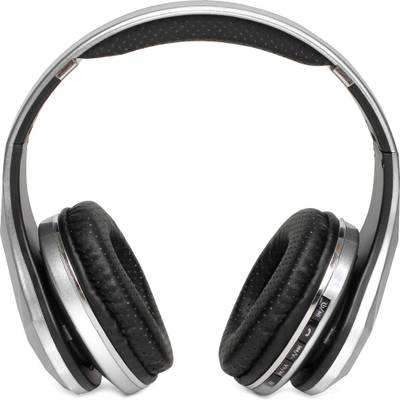 Hottech 3271 Stereo Dynamic Wired & Wireless bluetooth Headphones (Silver, Over the Ear) 