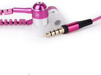 

Destorm Pink Zipper Headphone(Pink, In the Ear)