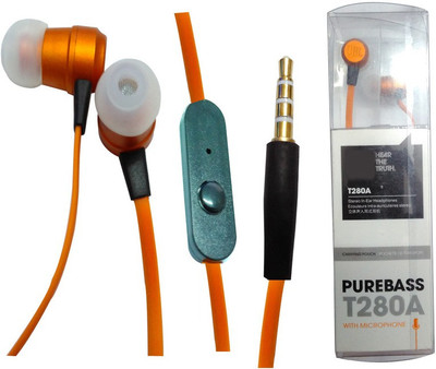 

B.S. Enterprise BS Enterprise Powerful Base Earphone For Lenovo K3 Note Headphone(Orange, In the Ear)