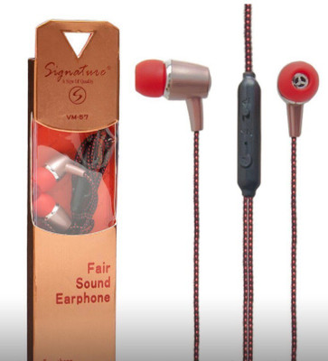

Signature VM-57 Headphone(Red, In the Ear)
