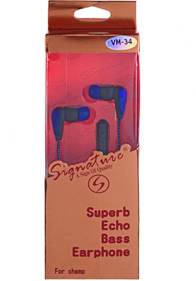 

Signature vm34 Headphone(Blue, In the Ear)