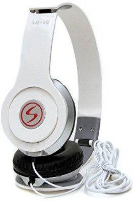 Signature VM 46 Wired without Mic Headset(White, On the Ear)