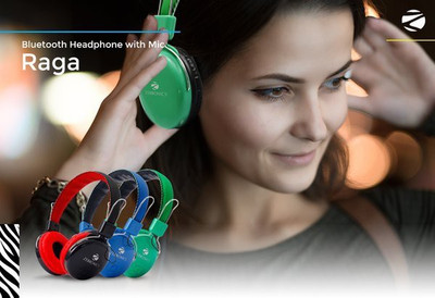 

Zebronics Raga Bluetooth Headphone(Green, On the Ear)