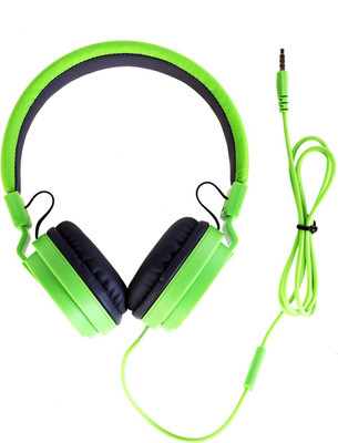 

Corseca HD Stereo Wired Headset::40mm driver::In-line Microphone::Gold-plated plug. Wired Headset with Mic(Green, Over the Ear)
