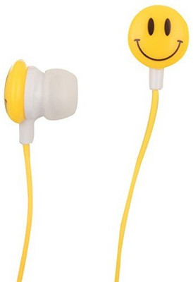 

MYENT Smiley Headphone(Yellow, In the Ear)
