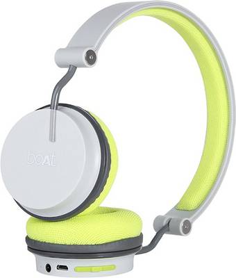 boAt Rockerz On Ear 400 Grey &amp; Green Super EXTRA BASS On Ear Head...