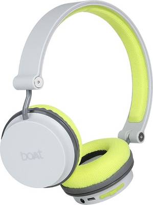 boAt Rockerz On Ear 400 Grey &amp; Green Super EXTRA BASS On Ear Head...