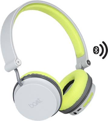 boAt Rockerz On Ear 400 Grey &amp; Green Super EXTRA BASS On Ear Head...