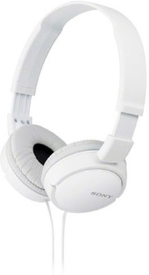 SONY ZX110A Wired without Mic Headset(White, On the Ear) SONY ZX110A Wired without Mic Headset(White, On the Ear)