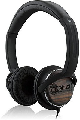

Noisehush 3.5Mm Stereo Headphones With In-Line Mic For Smartphones - Retail Packaging - /Wood Headphone(Black)