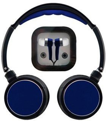 

Sentry Rockers Folding Dj Headphones & Earbuds Combo Blue Headphone(Blue)