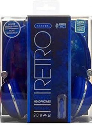 

Sentry Industries Inc. Best Retro Stereo Headphones, Blue Headphone(Dark Blue)