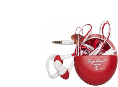 Signature VM-50 Red Headphone(Red, In the Ear)