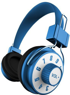 

Ihip Ip-Knob-Bl Dj Style Adjustable Volume Control On Headphone With Mic, Blue Headphone(Blue)