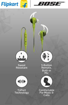 Bose SoundSport In Ear for Apple Devices Wired Headphones (Green, In the Ear) 